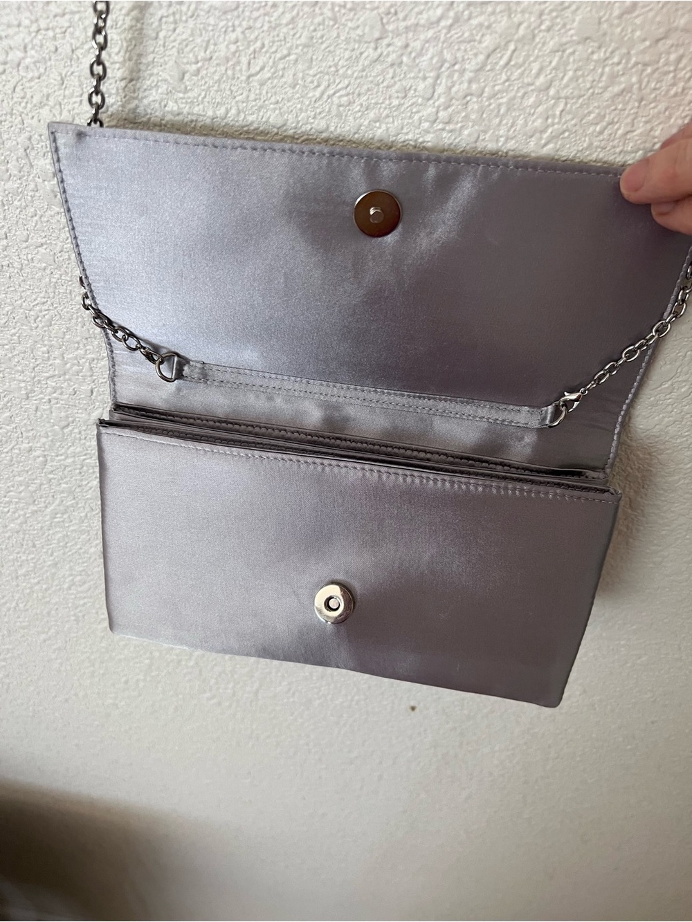 INC International Concepts Silver Crystal-Embellished Evening Clutch/Crossbody - Picture 3 of 11